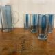 OCTIME Octagonal Orangeade Carafe with Molded Glass and 6 Wine Glasses