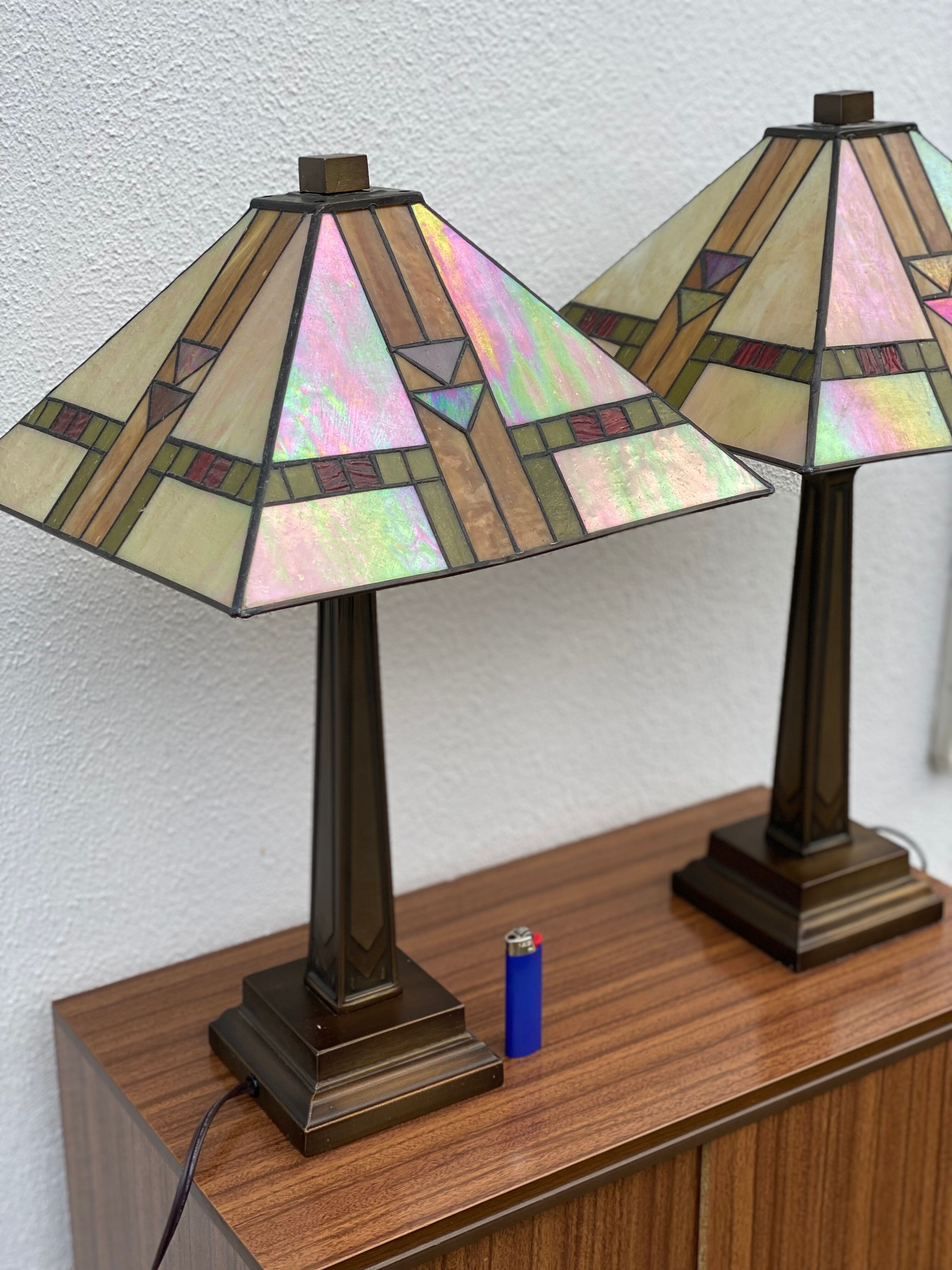 Pair of Dale Tiffany Lamps