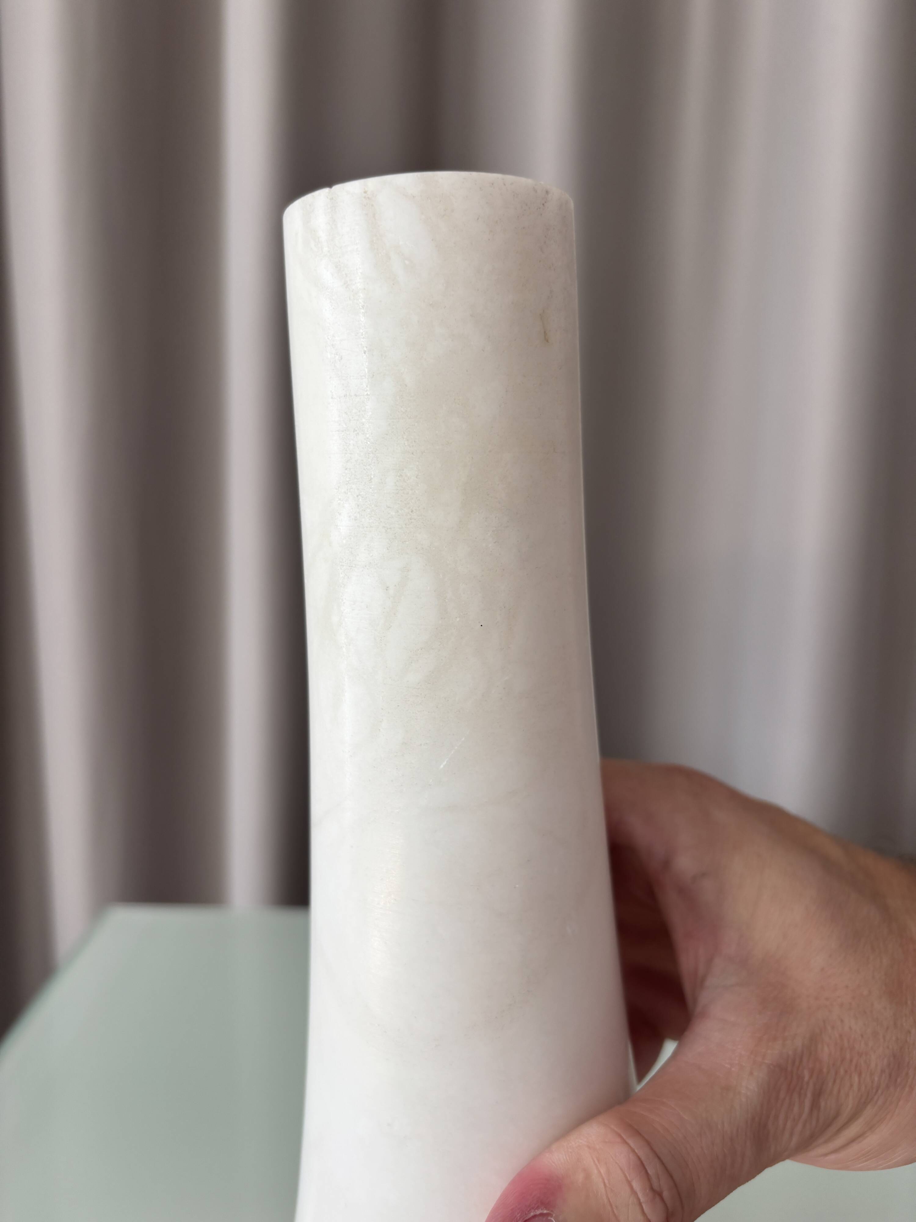 Vintage Spanish Alabaster Sculptural Vase – San Leo – Minimalist – 1970s
