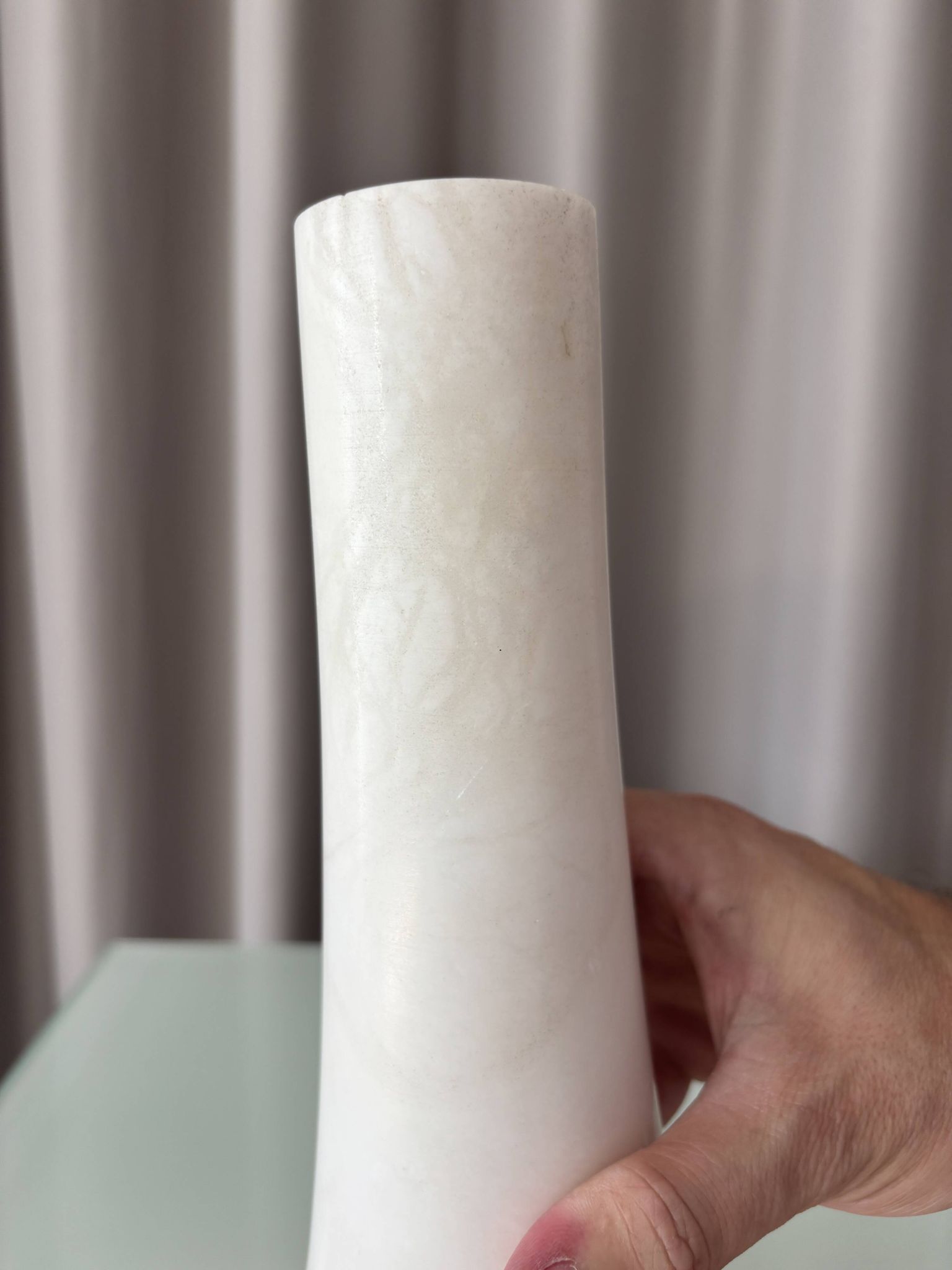 Vintage Spanish Alabaster Sculptural Vase – San Leo – Minimalist – 1970s