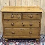 Commode anglaise de la fin XIXème en sapin