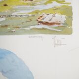 René LEVERD: Switzerland, Brüning Pass, Original signed watercolor