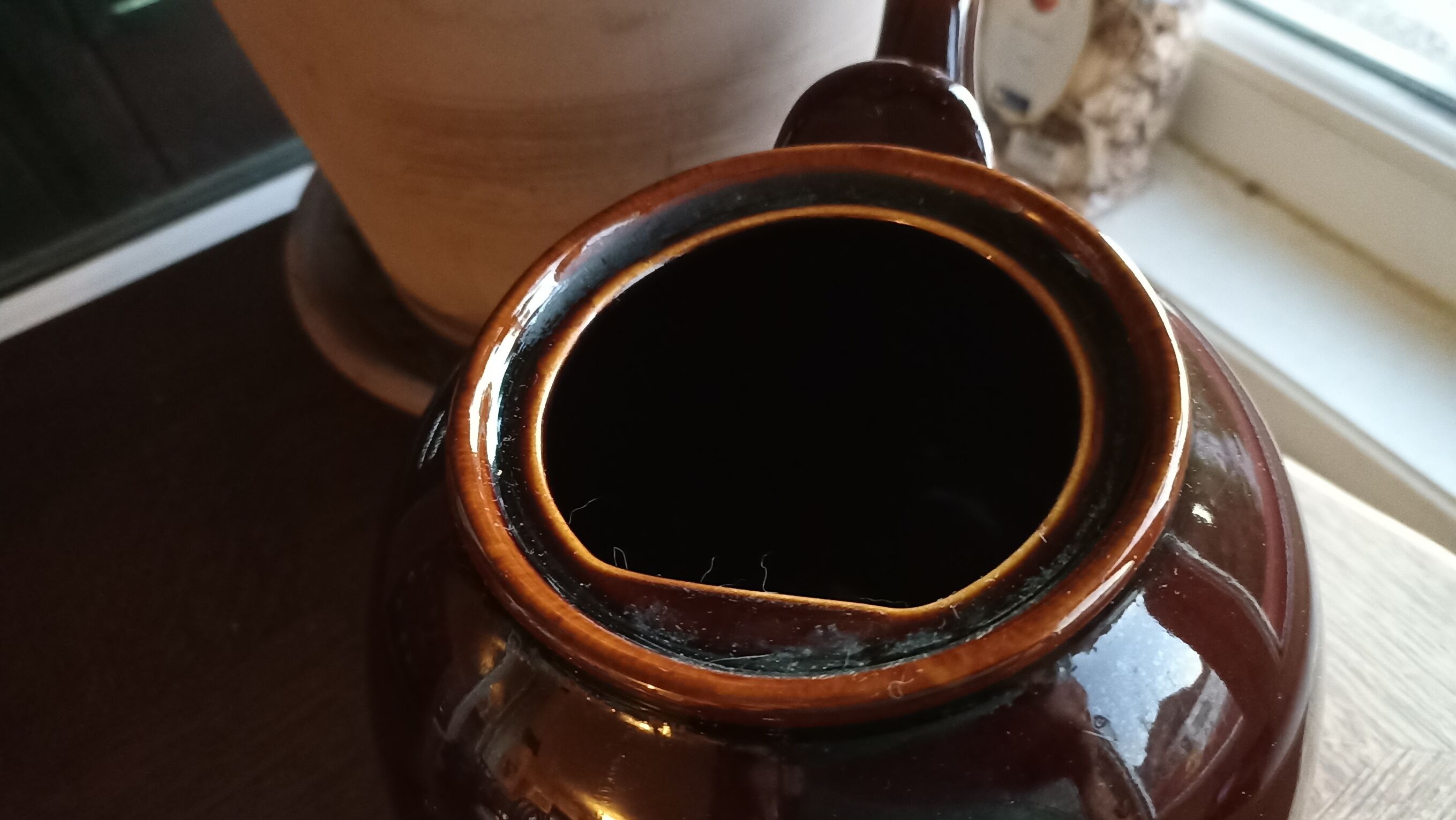 Vintage ceramic ball teapot