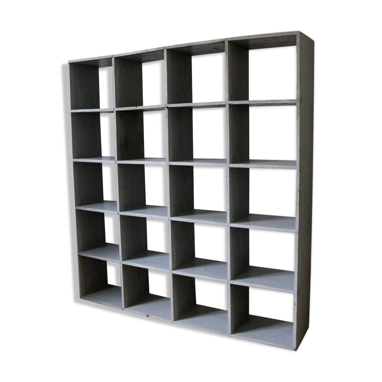 Bookcase locker vintage wooden shelf
