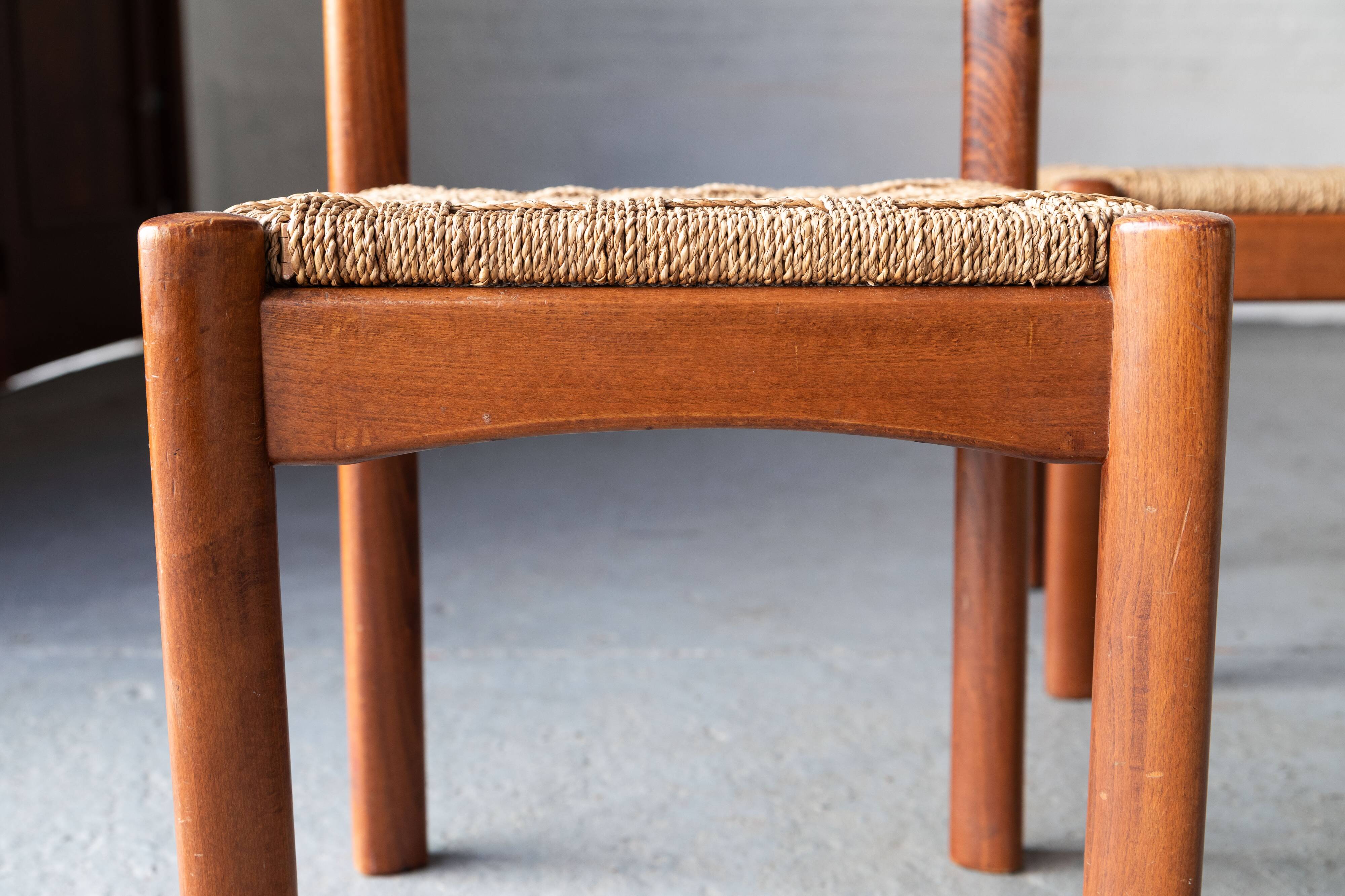 Rustic dining chairs, Italy, 1960's