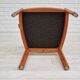 Fauteuil, bois de teck, laine