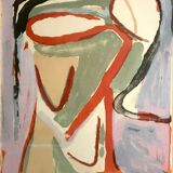 Original lithograph signed and numbered by Bram VAN VELDE, Red Course - MP 041, 1968