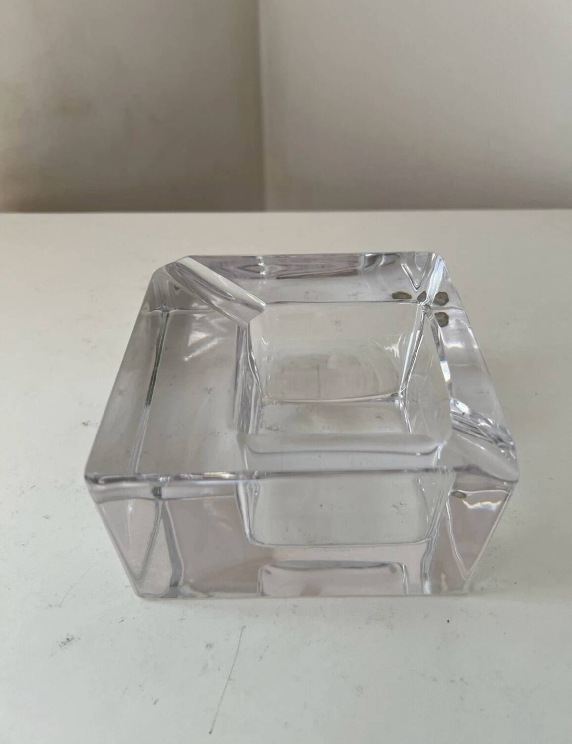 Vintage Sèvres Crystal Cubic Ashtray