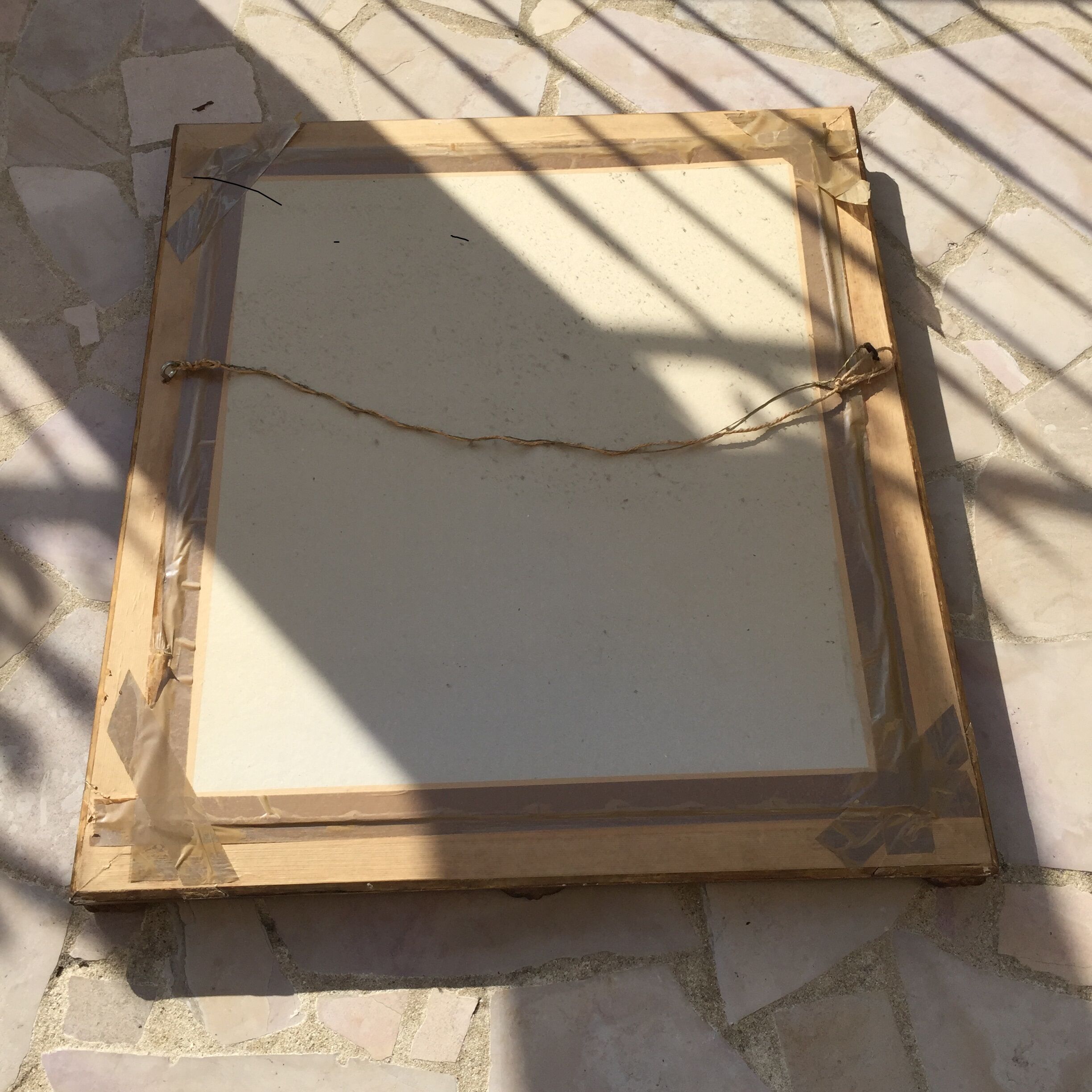 Mirror in gilded wood 107 x 94 cm