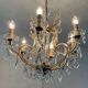 Old Venetian chandelier in crystal and bronze