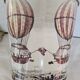 Vintage paper bin Massilly France – hot air balloon design, 1960s