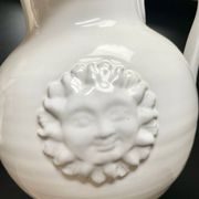 Vase, white ceramic sun jug
