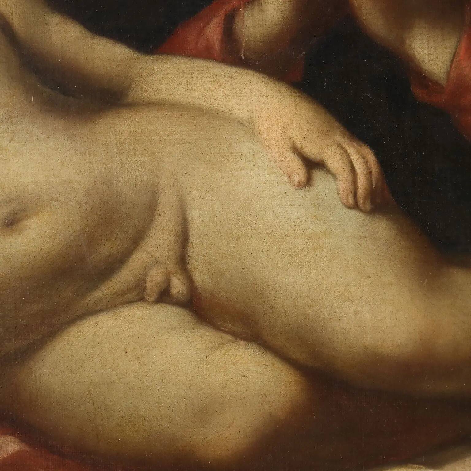 Ancient painting of the Virgin Mary, copy after Guido Reni, 18th century.