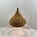 Vintage wicker pendant light from the 1960s.