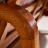 Three-seater teak sofa