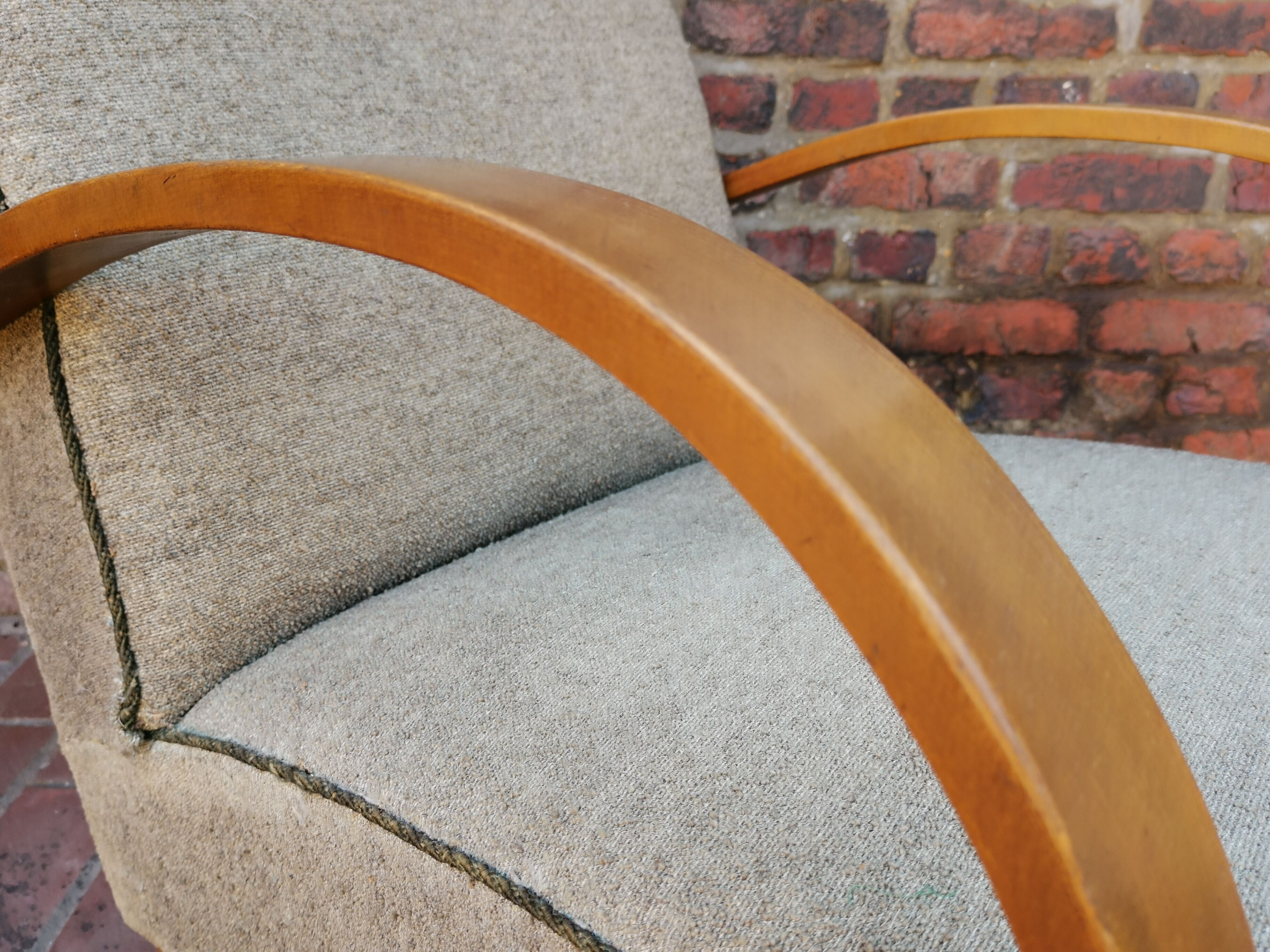 Pair of armchairs by Jindrich Halabala for Thonet 1950. Art deco