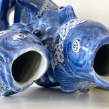 Duo de vases en barbotine ancienne