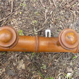 Rustic wooden coat rack turned in imitation of bamboo 1900 4 hooks