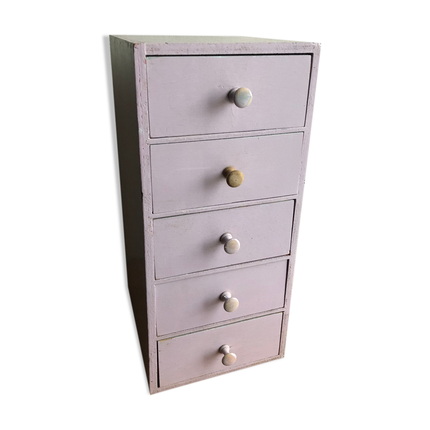 Storage locker wooden drawers