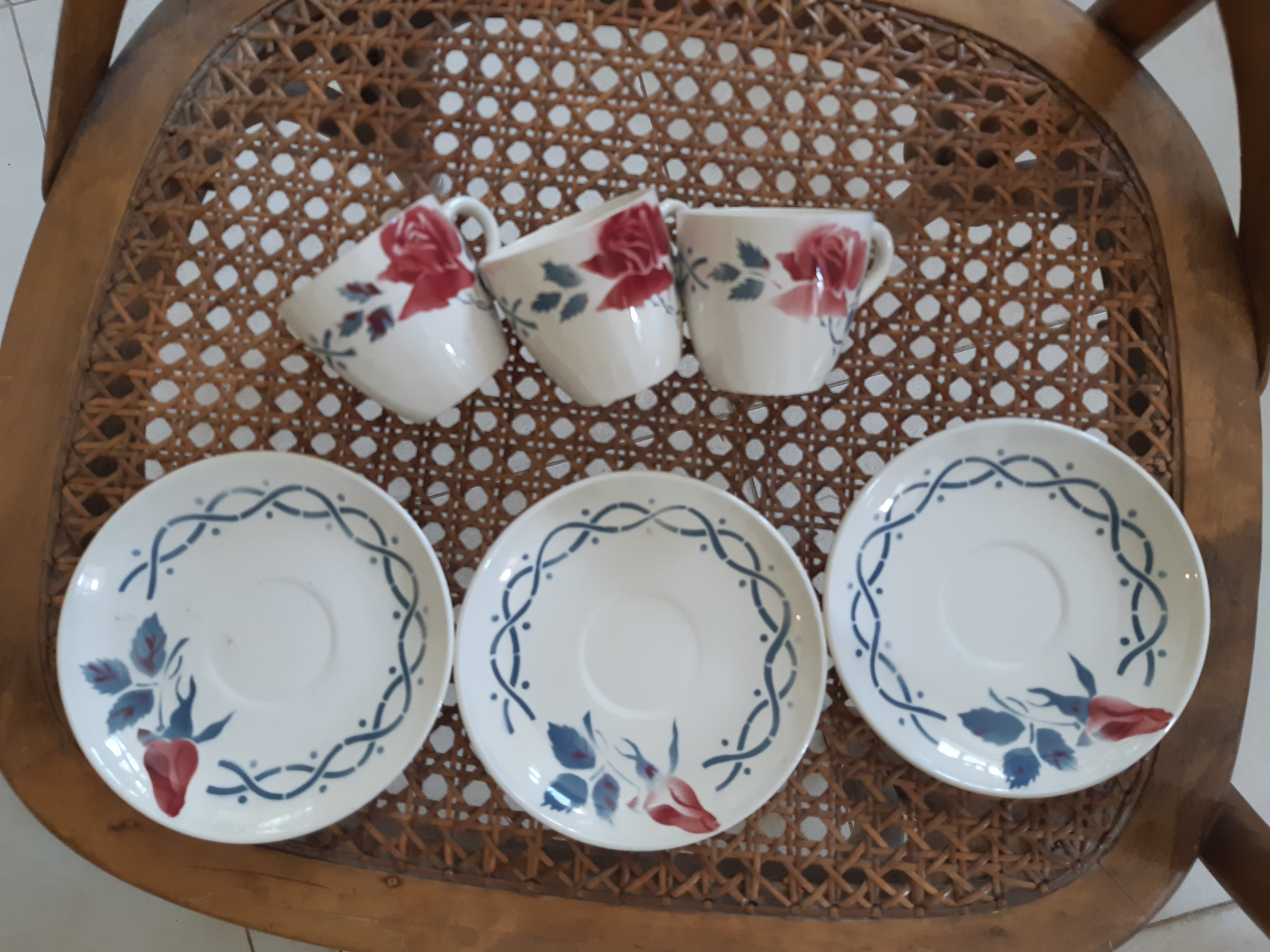 Digoin cups and creamer