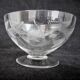 Set of 9 engraved crystal champagne glasses with fern motifs