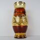 Egermann Czech crystal vase Bohemia Hand painted, gilded, circa 1980s.