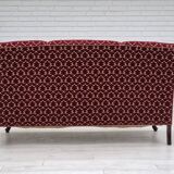 1950s, Danish 3 seater sofa, original condition, furniture velour, beech wood.