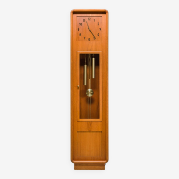 Mid-Century Modern Danish Teak Danclock Lighted Grandfather Clock, 1970