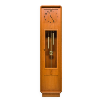 Mid-Century Modern Danish Teak Danclock Lighted Grandfather Clock, 1970