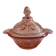 Pink glass sugar bowl