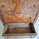 commode 4 tiroirs meuble rangement bois ronce de noyer ancienne vintag