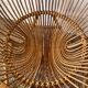 Paire de fauteuils corbeille en rotin , années 50-60