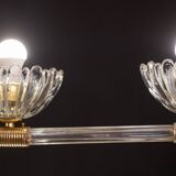 Extraordinary two-cup Art Deco candlestick by Barovier and Toso, 1940s