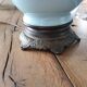 Opaline lamp oil / oil bronze Napoleon III lamp mounting