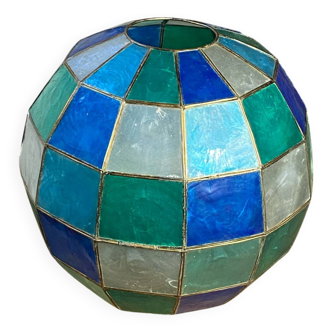 Suspension in coloured mother-of-pearl and brass