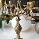 Old chandelier with 5 branches, decorated with Rinceaux, Louis XV / Rocaille style. In gilded bronze