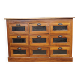 9-drawer chestnut seed box 1960 france