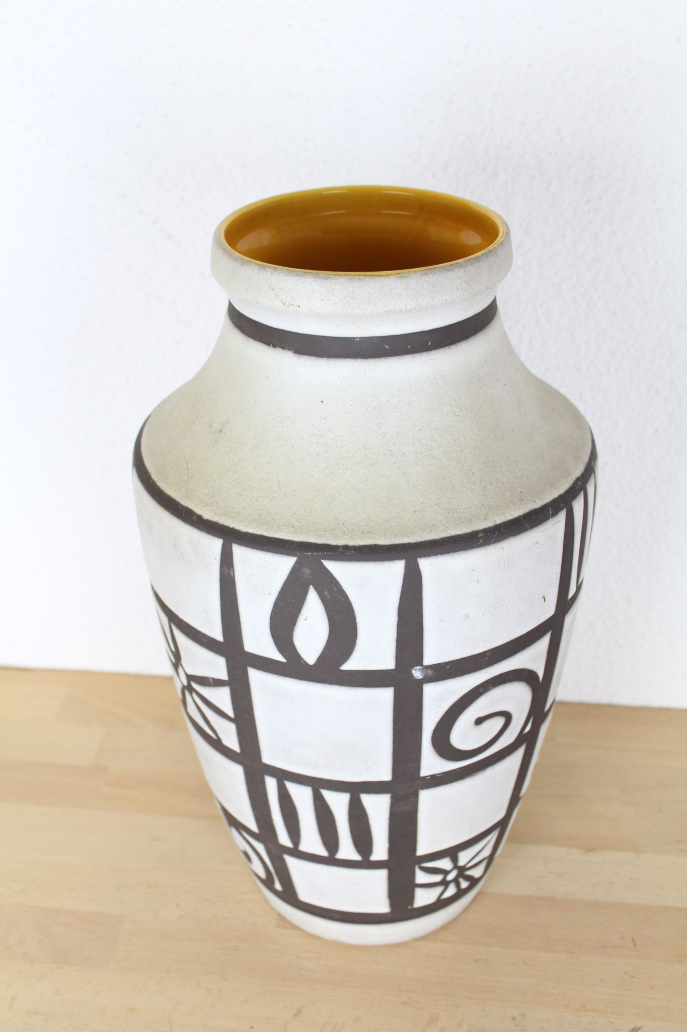 Vase de sol 40cm, céramique West Germany