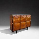 Mid-Century Sideboard in Wood and Brass, Italy, 1950s