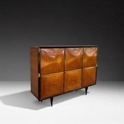 Mid-Century Sideboard in Wood and Brass, Italy, 1950s