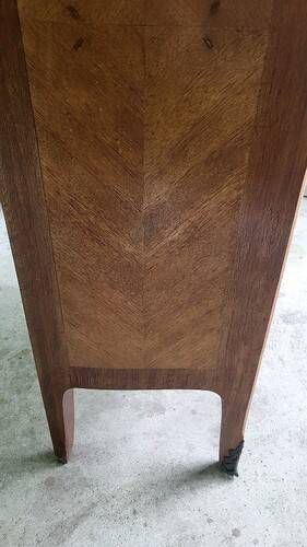 Small antique rosewood secretary with marble top ref je
