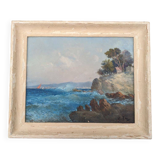 Oil on canvas, coastal landscape