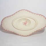 Saucière en porcelaine opaque de Gien modèle chardons, terre de fer.