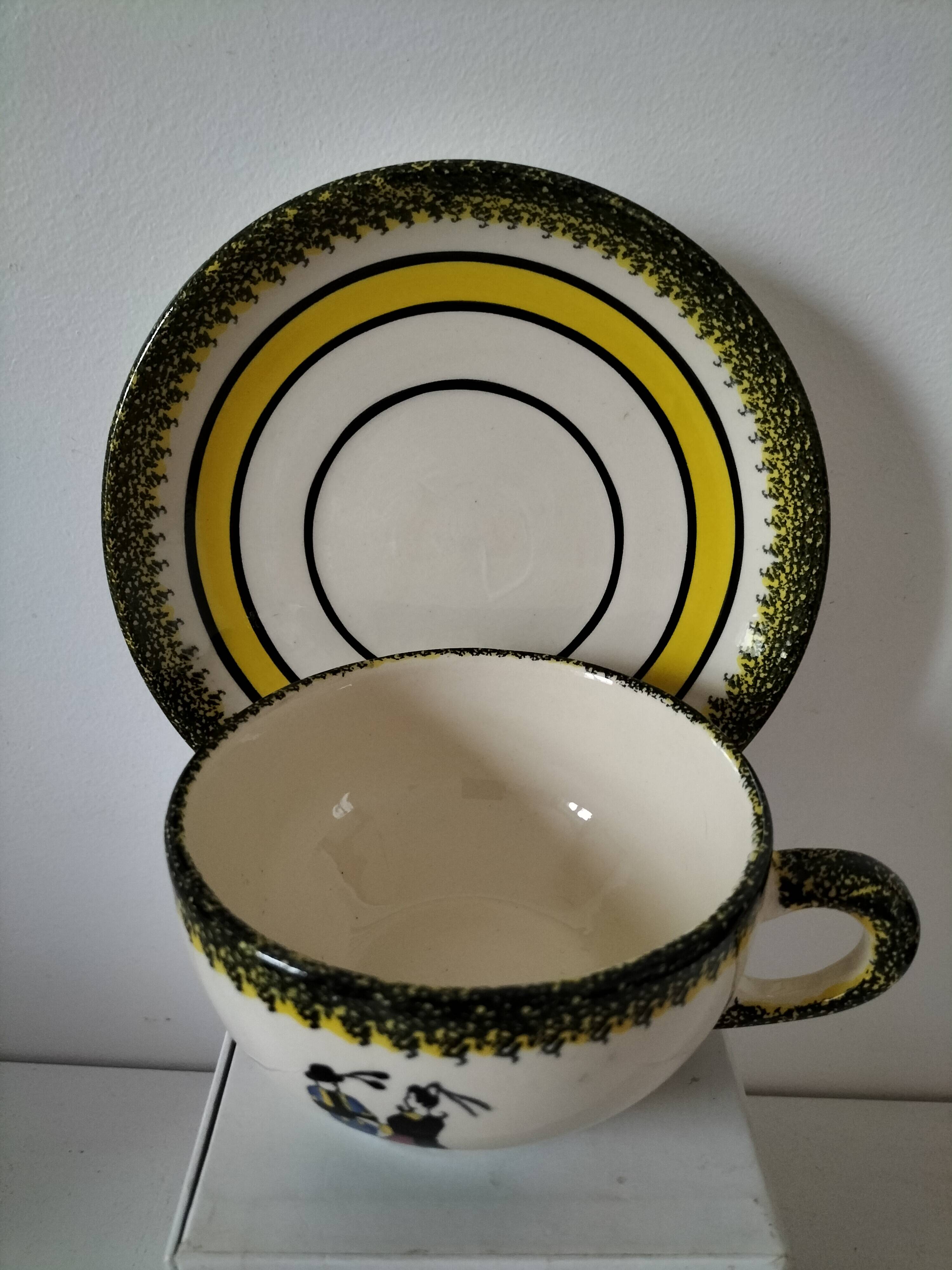 Two Henriot Quimper cups and saucers
