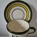 Two Henriot Quimper cups and saucers