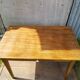 Old Farm Table - Wood Drawer Feet Compas Handle Vintage Porcelain