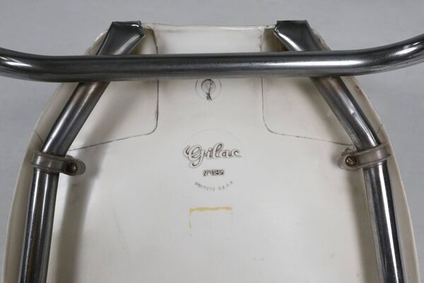 Chaise de salle à manger Gilac blanche vintage, années 1960