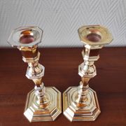 Paire de bougeoirs vintage classiques