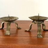 Vintage wrought iron candle holders from the 70s