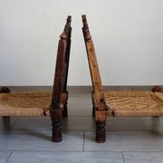 2 traditional Pida chairs, India, 1950s/60s